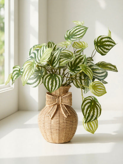 Bow Resin Weave Vase