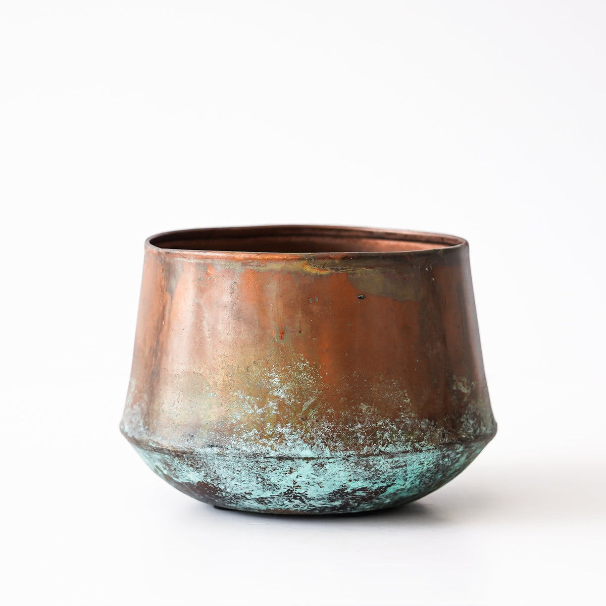Copper Patina Metal Pot