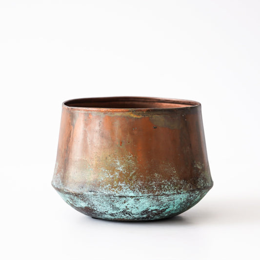 Copper Patina Metal Pot
