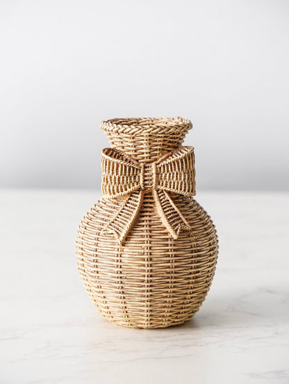 Bow Resin Weave Vase