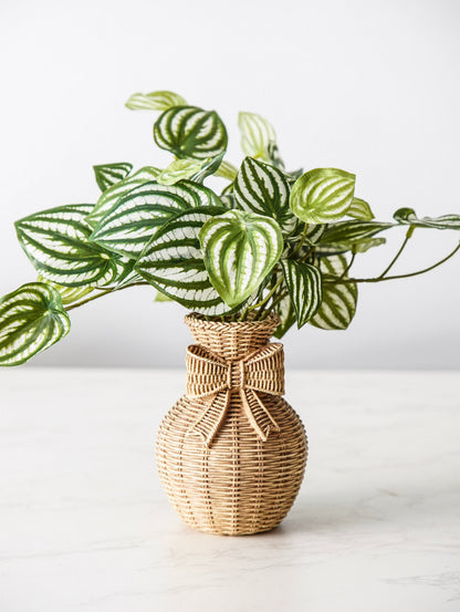 Bow Resin Weave Vase