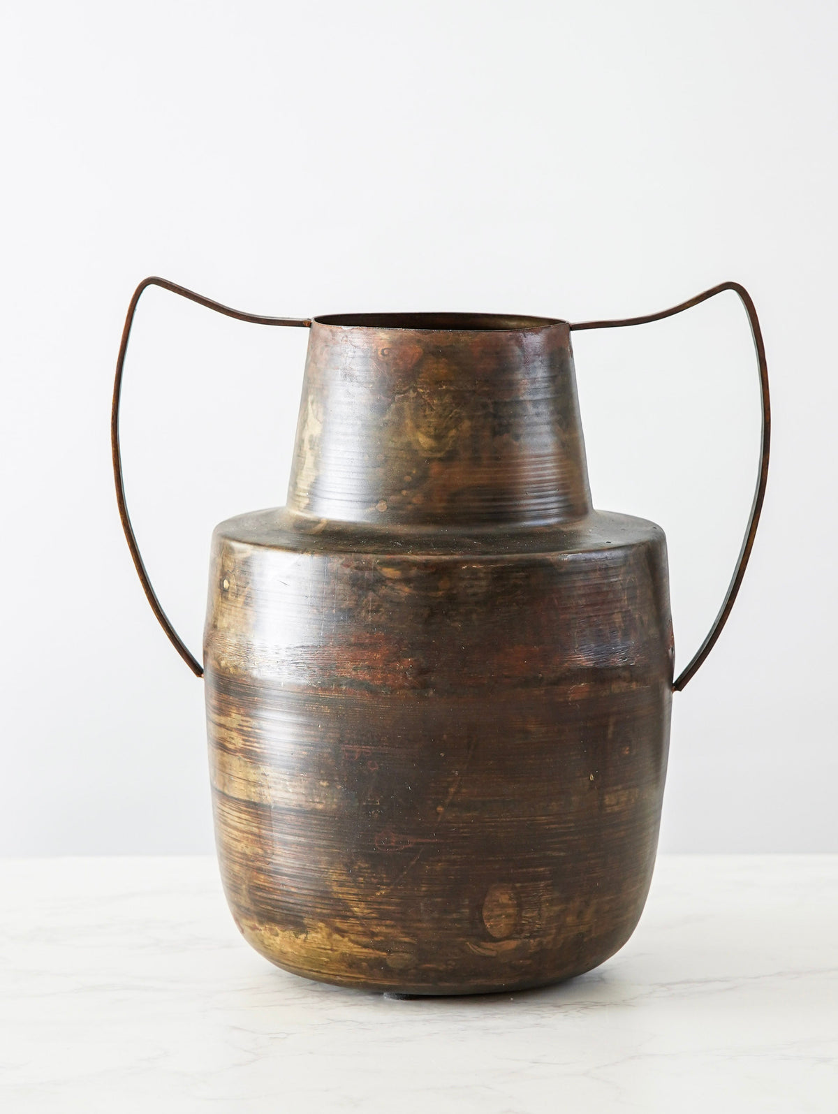 Patina Brass Metal Vase
