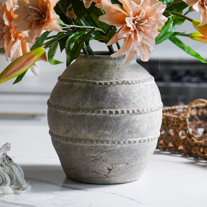 Antique Taupe Terra Cotta Vase