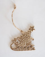 Gold Sleigh Ornament