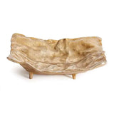 Arlene Draped Cast Aluminum Tray – Gold, 15"