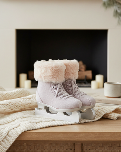 Fuzzy Pink Ice Skates